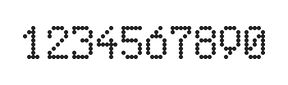 5×8数字点阵字体 ddN58AA0404
