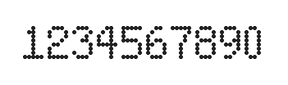 5×8数字点阵字体 ddN58AA0405