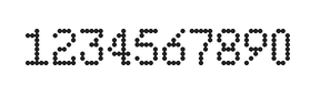 5×8数字点阵字体 ddN58AA0407