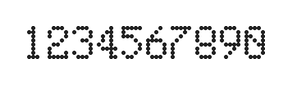 5×8数字点阵字体 ddN58AA0416