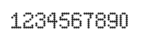 5×8数字点阵字体 ddN58AA0419