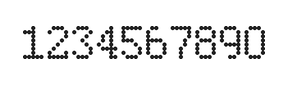5×8数字点阵字体 ddN58AA0420