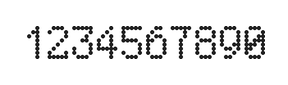 5×8数字点阵字体 ddN58AA0424