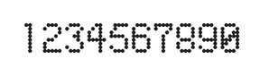 5×8数字点阵字体 ddN58AA0428