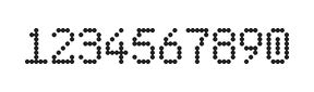 5×8数字点阵字体 ddN58AA0429