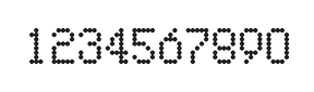 5×8数字点阵字体 ddN58AA0430