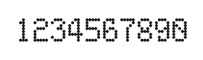 5×8数字点阵字体 ddN58AA0432