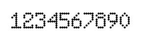 5×8数字点阵字体 ddN58AA0433