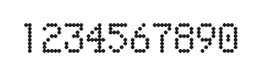 5×8数字点阵字体 ddN58AA0441