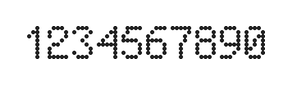 5×8数字点阵字体 ddN58AA0454
