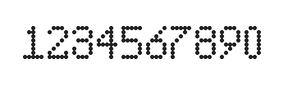 5×8数字点阵字体 ddN58AA0456