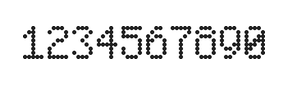 5×8数字点阵字体 ddN58AA0459
