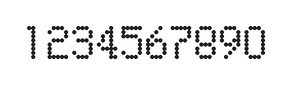 5×8数字点阵字体 ddN58AA0463