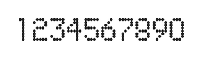 5×8数字点阵字体 ddN58AA0464