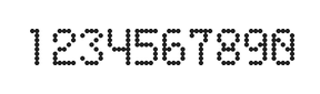 5×8数字点阵字体 ddN58AA0465