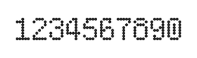 5×8数字点阵字体 ddN58AA0467