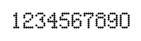 5×8数字点阵字体 ddN58AA0475