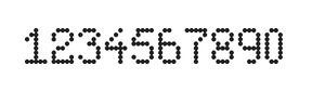 5×8数字点阵字体 ddN58AA0477