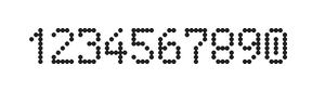 5×8数字点阵字体 ddN58AA0478
