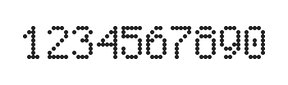 5×8数字点阵字体 ddN58AA0480