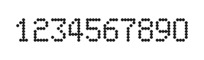 5×8数字点阵字体 ddN58AA0482