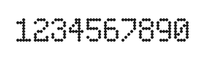 5×8数字点阵字体 ddN58AA0483