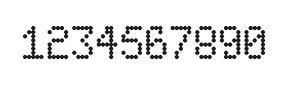5×8数字点阵字体 ddN58AA0485