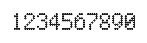 5×8数字点阵字体 ddN58AA0486