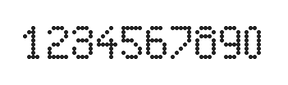 5×8数字点阵字体 ddN58AA0496