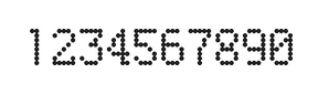 5×8数字点阵字体 ddN58AA0500