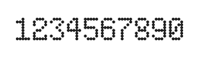 5×8数字点阵字体 ddN58AA0501