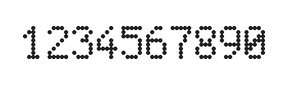 5×8数字点阵字体 ddN58AA0502