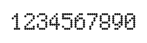 5×8数字点阵字体 ddN58AA0504