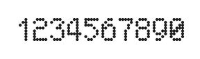5×8数字点阵字体 ddN58AA0505