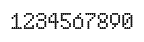 5×8数字点阵字体 ddN58AA0510