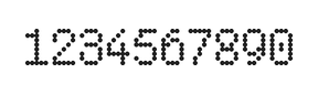 5×8数字点阵字体 ddN58AA0512