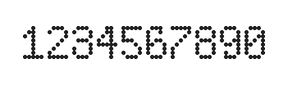5×8数字点阵字体 ddN58AA0513