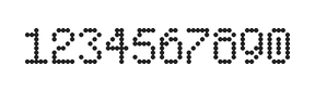 5×8数字点阵字体 ddN58AA0519