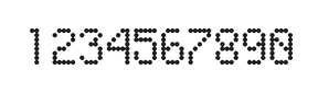5×8数字点阵字体 ddN58AA0530