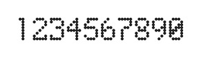 5×8数字点阵字体 ddN58AA0533