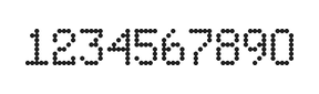 5×8数字点阵字体 ddN58AA0539