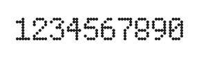 5×8数字点阵字体 ddN58AA0547