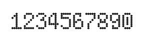 5×8数字点阵字体 ddN58AA0548