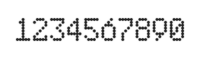 5×8数字点阵字体 ddN58AA0549