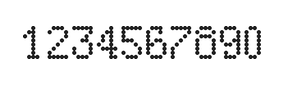 5×8数字点阵字体 ddN58AA0551