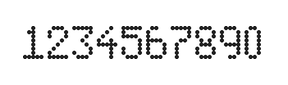 5×8数字点阵字体 ddN58AA0556