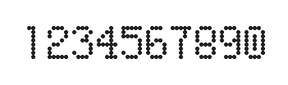 5×8数字点阵字体 ddN58AA0562