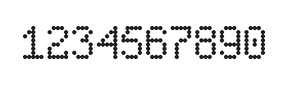 5×8数字点阵字体 ddN58AA0568