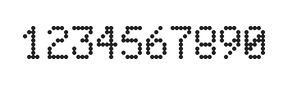 5×8数字点阵字体 ddN58AA0570