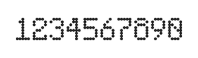 5×8数字点阵字体 ddN58AA0572